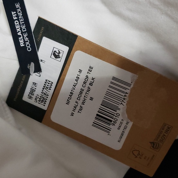 Nwt The North Face Womens Crop  Tee Shirt White - Picture 9 of 9